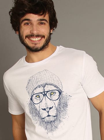 WOOOP Koszulka "Cool Lion" w kolorze białym