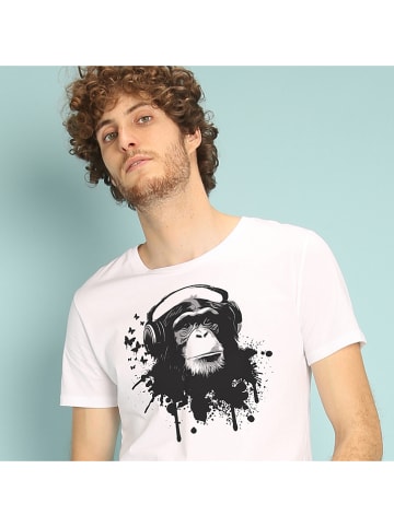 WOOOP Koszulka "Creative Monkey" w kolorze białym