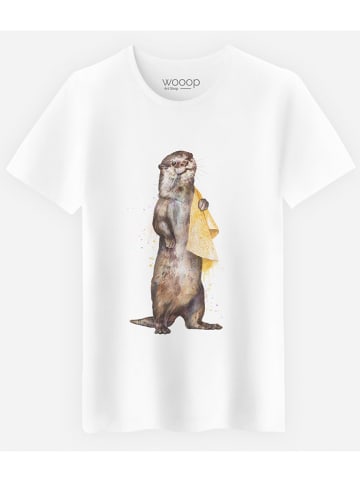WOOOP Koszulka "Otter" w kolorze białym