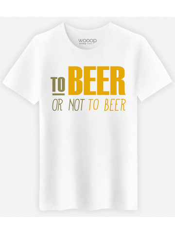 WOOOP Koszulka "To Beer Or Not To Beer" w kolorze białym