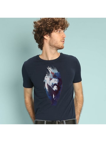 WOOOP Koszulka "Blue Bear" w kolorze granatowym