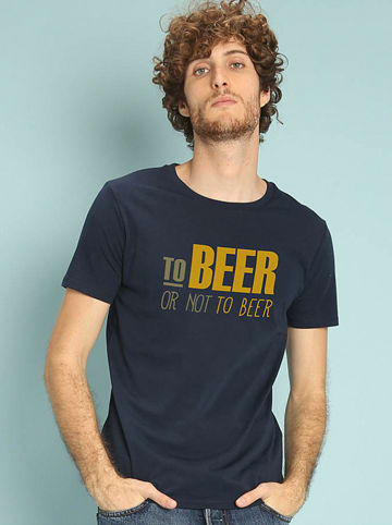 WOOOP Koszulka "To Beer or not to Beer" w kolorze granatowym