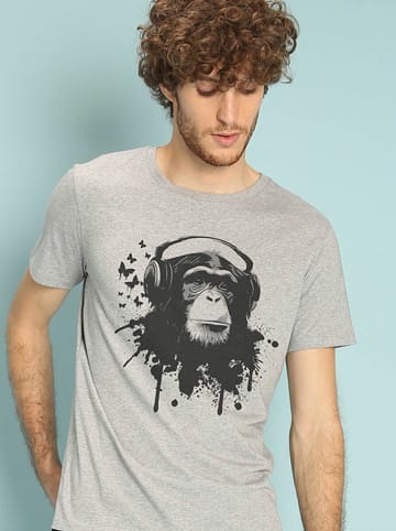 WOOOP Koszulka "Creative Monkey" w kolorze szarym