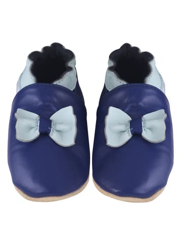Kindsgut Skórzane buty "Bow" w kolorze granatowym do raczkowania