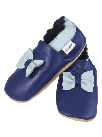 Kindsgut Skórzane buty "Bow" w kolorze granatowym do raczkowania
