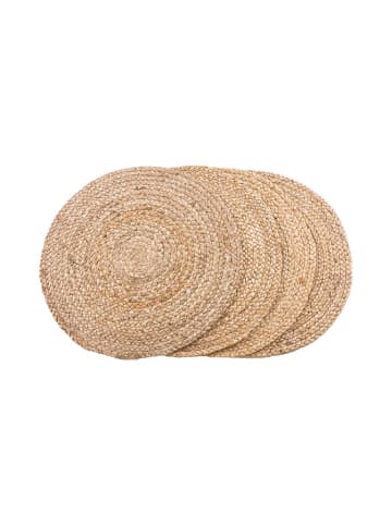 House Nordic 4-delige set: placemats lichtbruin - Ø 38 cm