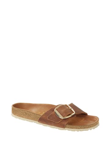 Birkenstock Skórzane klapki w kolorze karmelowym