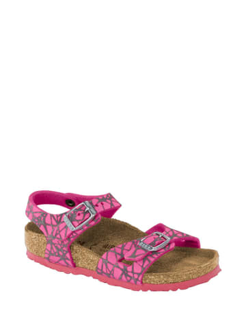 Birkenstock Sandały w kolorze różowym ze wzorem