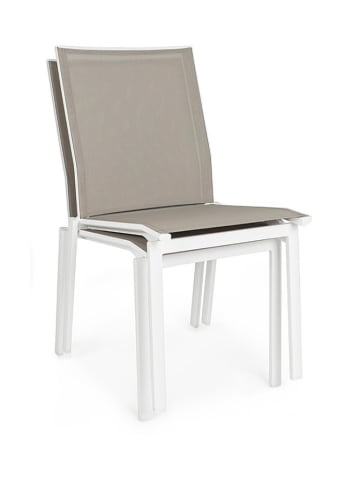 Bizzotto Krzesło ogrodowe w kolorze taupe - (S)50 x (W)88,5 x (G)61 cm