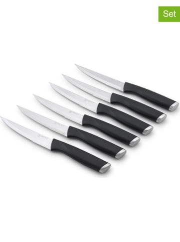 Laguiole 5-delige set: steakmessen "Eris" zwart - (L)12,7 cm