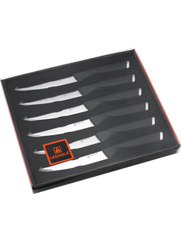 Laguiole 5-delige set: steakmessen "Eris" zwart - (L)12,7 cm