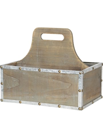 Clayre & Eef Aufbewahrungskiste in Natur - (B)28 x (H)24 x (T)19 cm