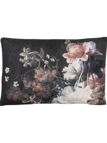 Clayre & Eef Poduszka w kolorze czarnym ze wzorem - 60 x 40 cm