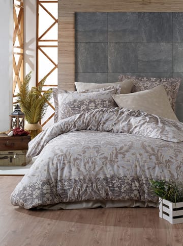 Colourful Cotton Renforcé beddengoedset bruin/grijs