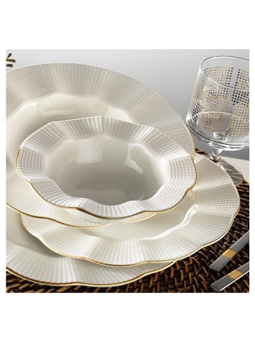 Hermia 24tlg. Kombiservice in Creme/ Gold