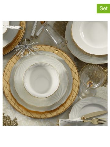 Hermia 24tlg. Kombiservice in Weiß/ Gold