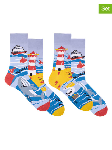 Spox Sox 2-delige set: sokken "Sea coast" blauw