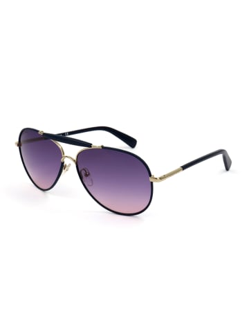 Longchamp Dameszonnebril donkerblauw-goudkleurig/paars-lichtroze
