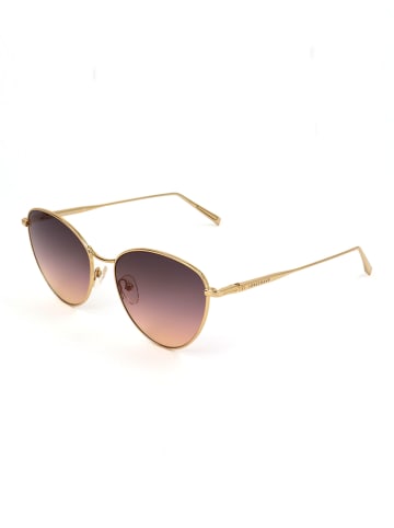 Longchamp Damskie okulary przeciwsłoneczne w kolorze złoto-fioloetowo-jasnoróżowym