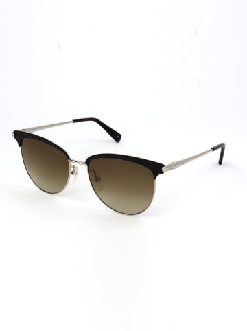 Longchamp Damskie okulary przeciwsłoneczne w kolorze srebrno-czarno-oliwkowym