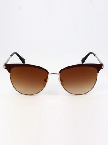 Longchamp Damen-Sonnenbrille in Gold/ Braun