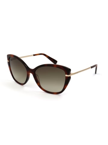 Longchamp Damskie okulary przeciwsłoneczne w kolorze brązowo-oliwkowym