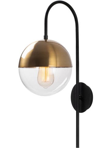 ABERTO DESIGN Lampa ścienna w kolorze złoto-czarnym - 20 x 31 cm
