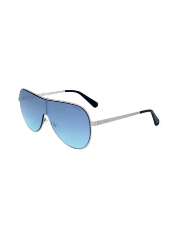 Guess Okulary przeciwsłoneczne unisex w kolorze srebrno-niebieskim