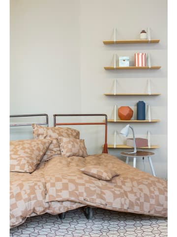David Fussenegger Beddengoedset "David - Graphic" met kussensloop 80 x 80 cm lichtbruin
