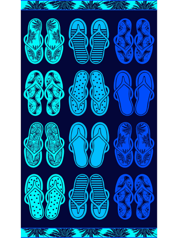 Le Comptoir de la Plage Ręcznik plażowy "Fidji - Soto" w kolorze niebieskim - 175 x 100 cm