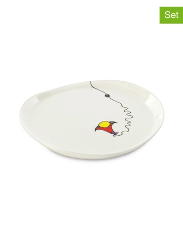 BergHOFF Talerze (2 szt.) w kolorze białym ze wzorem - Ø 22 cm