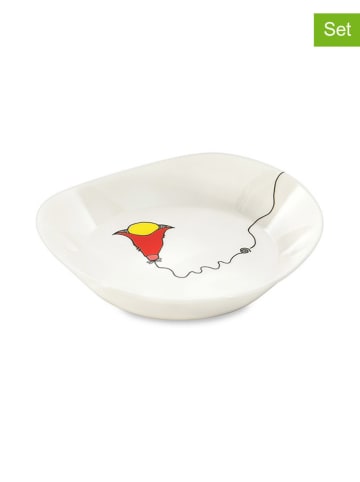 BergHOFF Talerze głębokie (2 szt.) w kolorze białym ze wzorem- Ø 20 cm