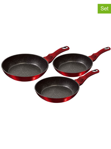 Berlinger Haus 3-delige set: braadpannen "Metallic Line" rood