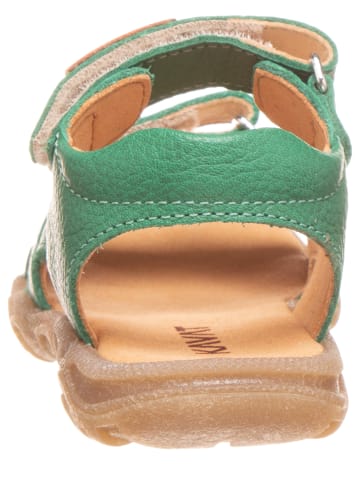 KAVAT Skórzane sandały w kolorze zielonym