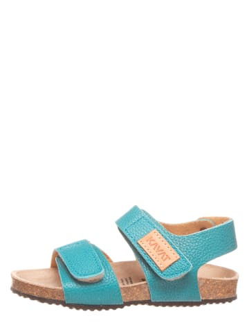 KAVAT Leren sandalen turquoise