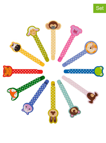 SUNNYSUE 12er-Set: Lesezeichen "Lustige Freunde" in Bunt - (L)11 cm
