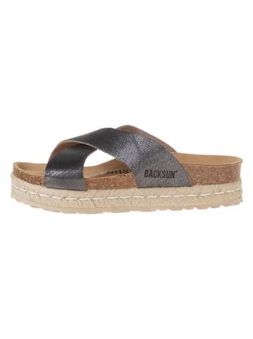 BACKSUN Pantoletten "Milano" in Anthrazit