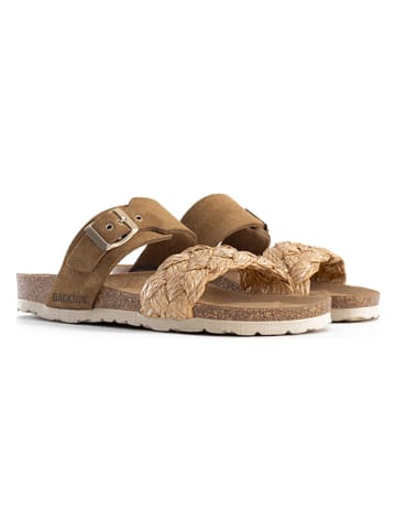 BACKSUN Pantoletten "Dreamy" in Camel