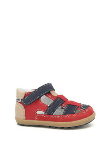 Bartek Leder-Halbsandalen in Dunkelblau/ Rot