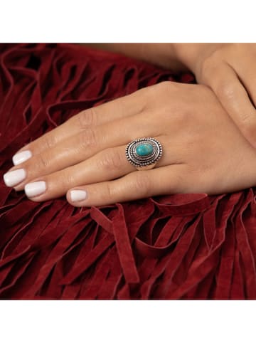 AMAZONIA Srebrny pierścionek "Puxãx" z turkusem