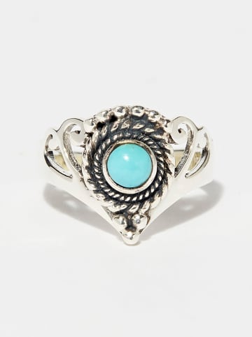 AMAZONIA Zilveren ring "Dexá" met edelsteen