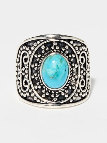 AMAZONIA Silber-Ring "Nategí" mit Edelstein