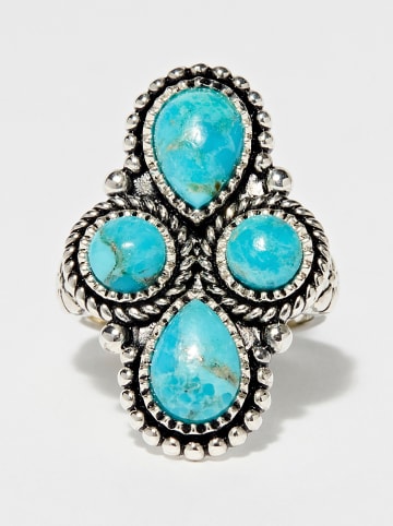 AMAZONIA Silber-Ring "Awa" mit Edelsteinen