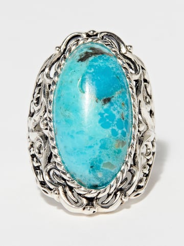 AMAZONIA Zilveren ring "Oztoc" met edelsteen