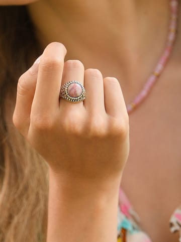 AMAZONIA Srebrny pierścionek "Xochitl" z rodochrozytem