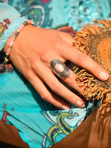 AMAZONIA Srebrny pierścionek "Tlazocamati" z rodochrozytem