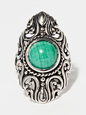 AMAZONIA Silber-Ring "Staku" mit Edelstein