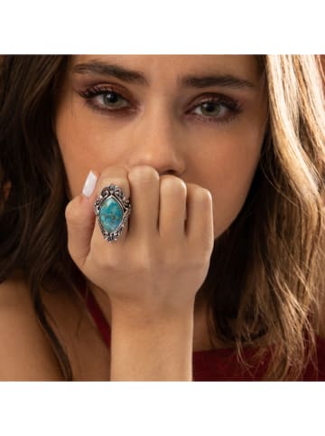 AMAZONIA Silber-Ring "Xun" mit Edelstein
