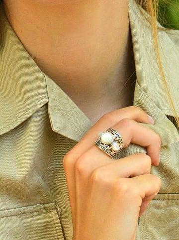 AMAZONIA Silber-Ring "Kolo" mit Perlmutt