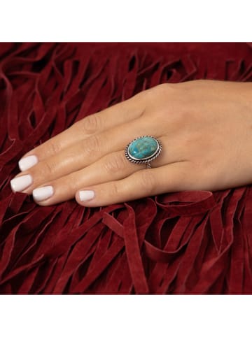 AMAZONIA Srebrny pierścionek "Puxni" z turkusem